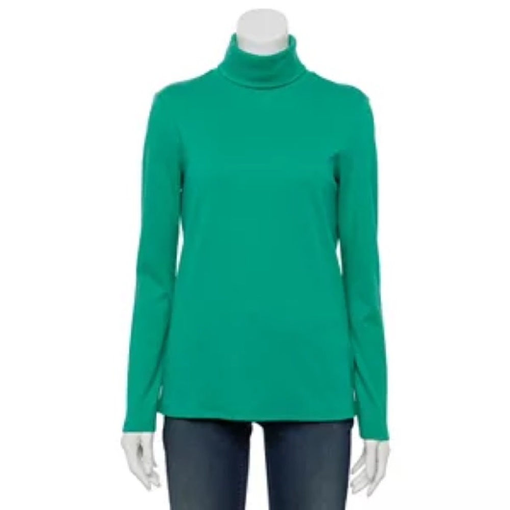💥Croft and Barrow Green Turtleneck NWT